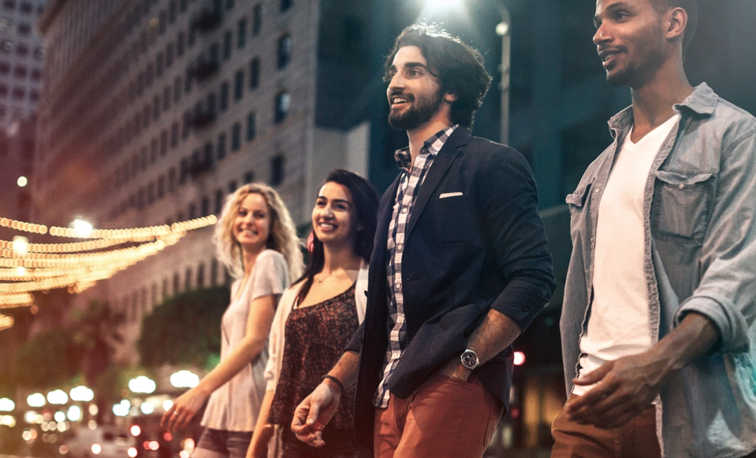 Image: Group of people walking in city