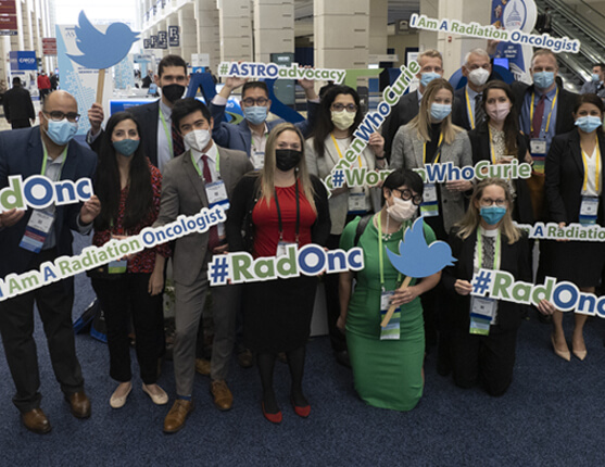 Image: Group of radiation oncologists gathered for the social media meet up